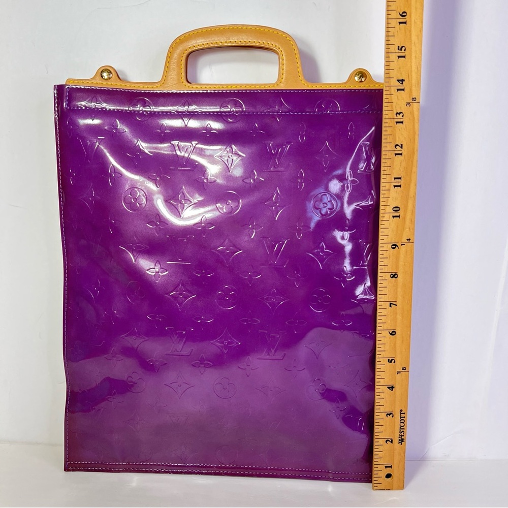 LOUIS VUITTON VINTAGE 1999! ULTRA RARE COLOR PURPLE MONOGRAM VERNIS STAN…